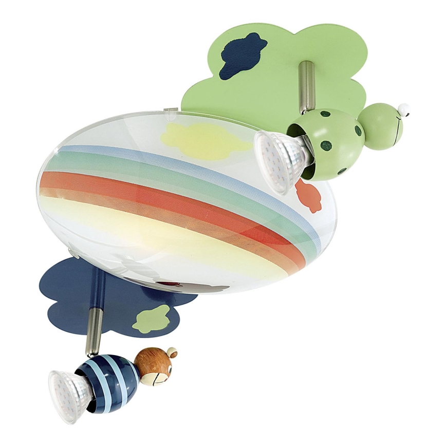 EGLO 93141 - LED Children spotlight TAYA 1 1xE27/60W + 2xGU10-LED /3W