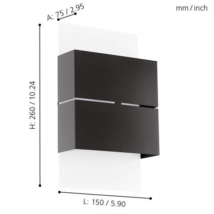 Eglo - LED outdoor lighting 2xLED/2,5W/230V IP44