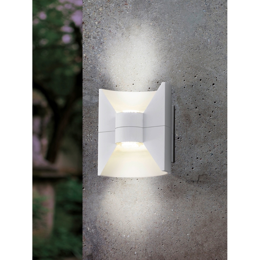 Eglo 93367 - LED Outdoor wall light REDONDO white 2xLED-SMD/2,5W/230V IP44