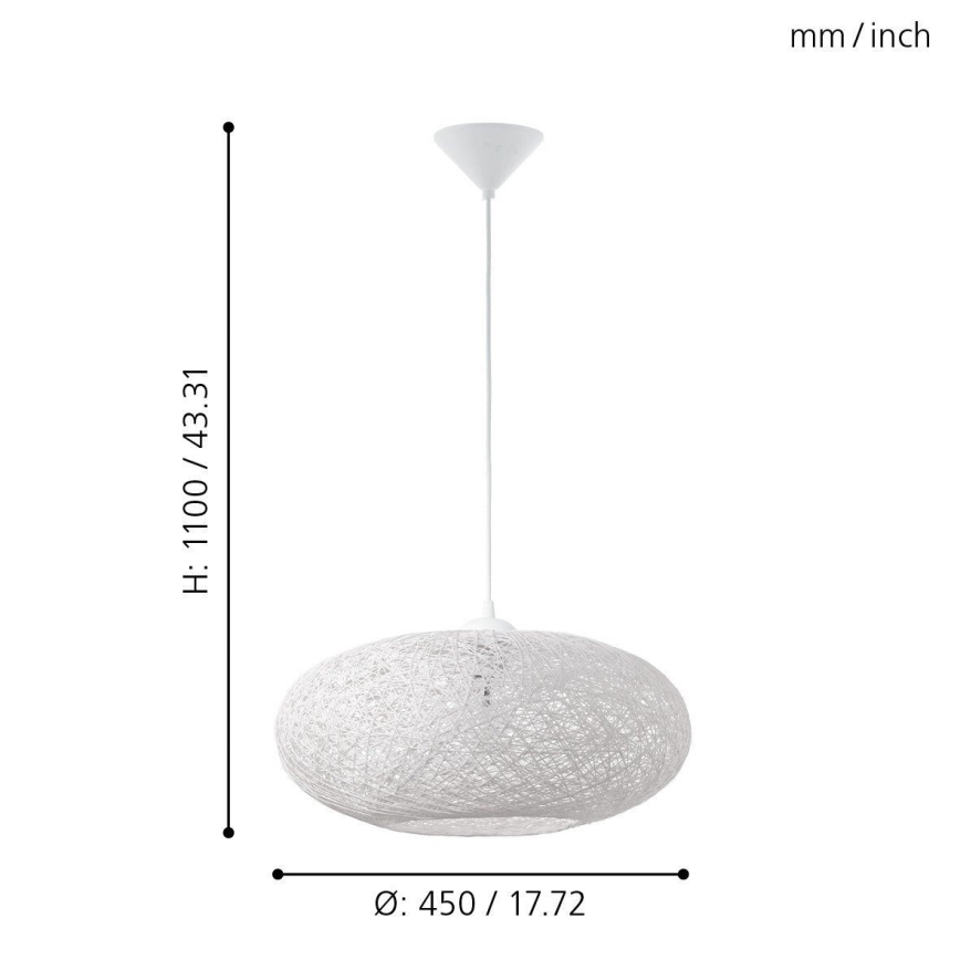 Eglo - Pendant light  1xE27/60W/230V
