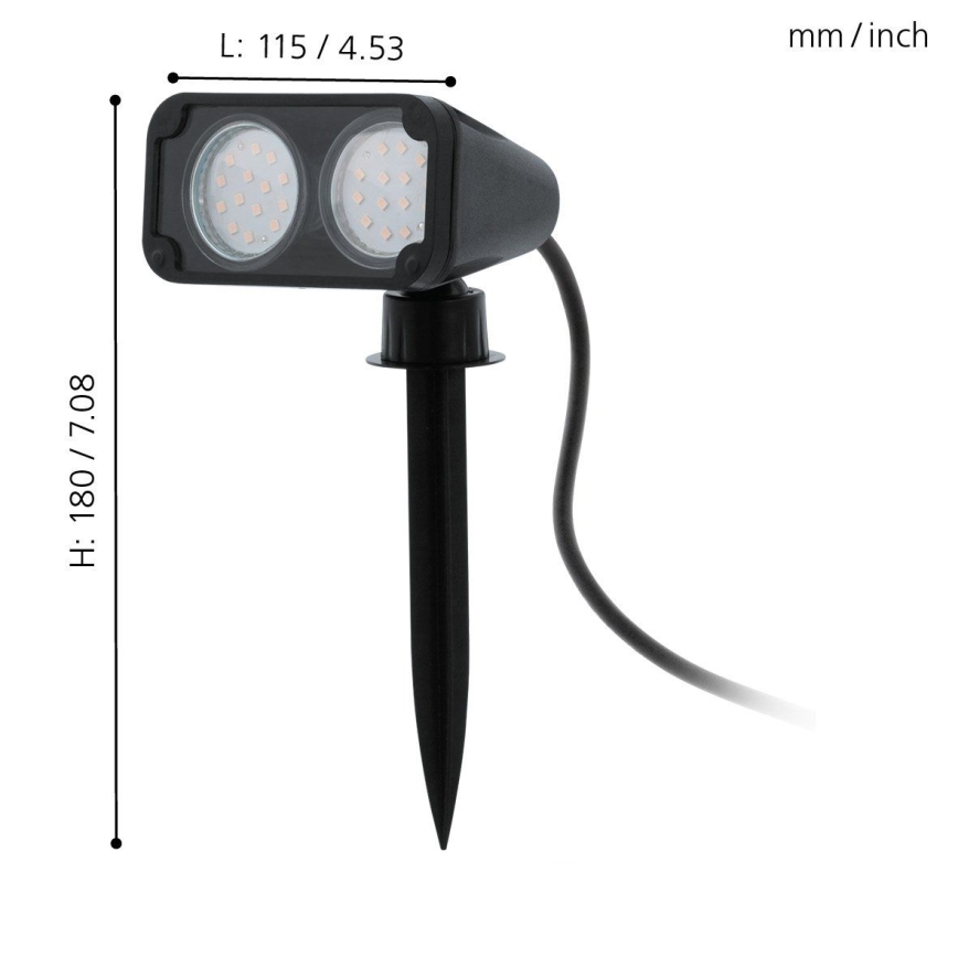 Eglo - Outdoor light 2xGU10/3W/230V IP44