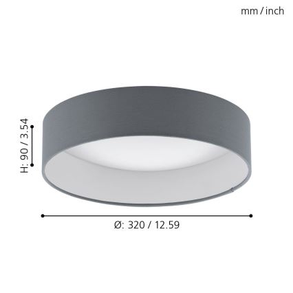 Eglo - LED ceiling light LED/12W/230V