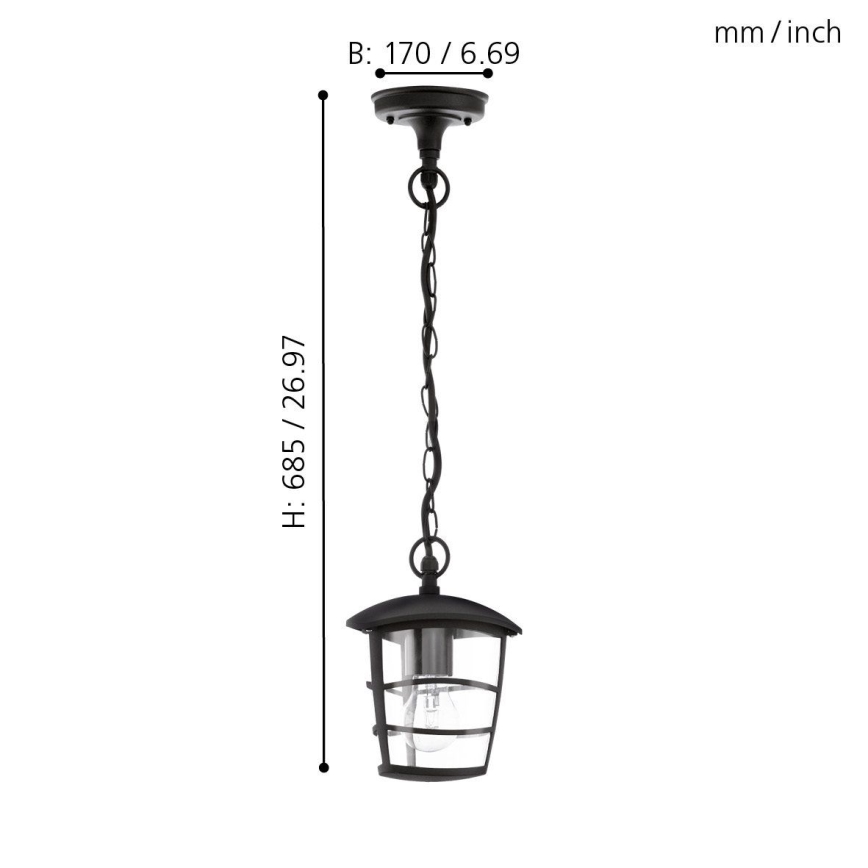 Eglo 93406 - ALORIA LED Outdoor Pendant 1x E27/8.5W/230V IP44