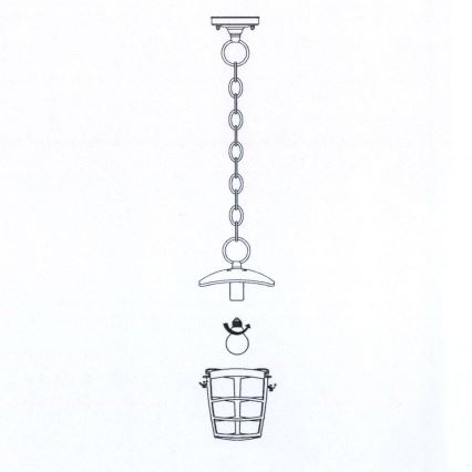 Eglo - LED Outdoor chandelier 1xE27/8,5W/230V IP44