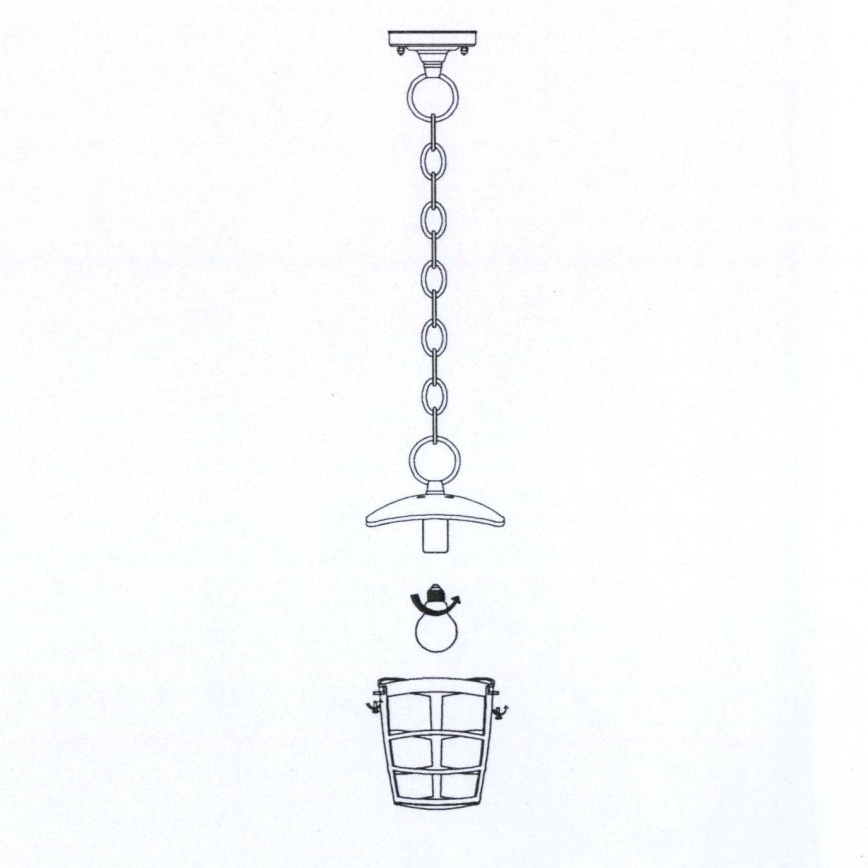 Eglo - LED Outdoor chandelier 1xE27/8,5W/230V IP44