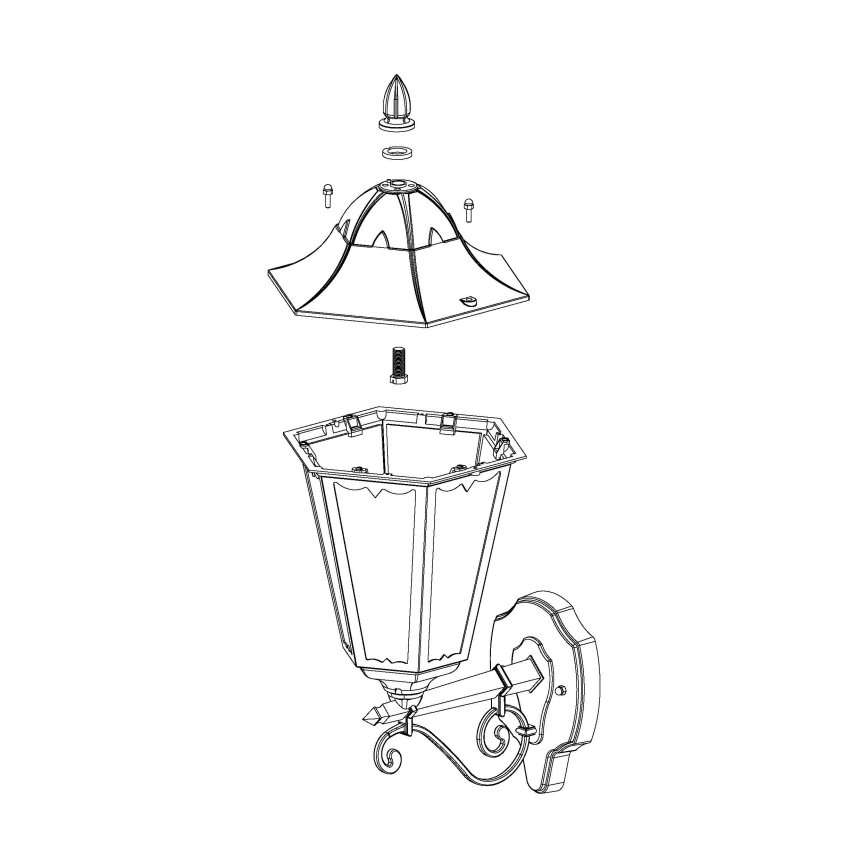 Eglo - Outdoor wall light 1xE27/60W/230V IP44