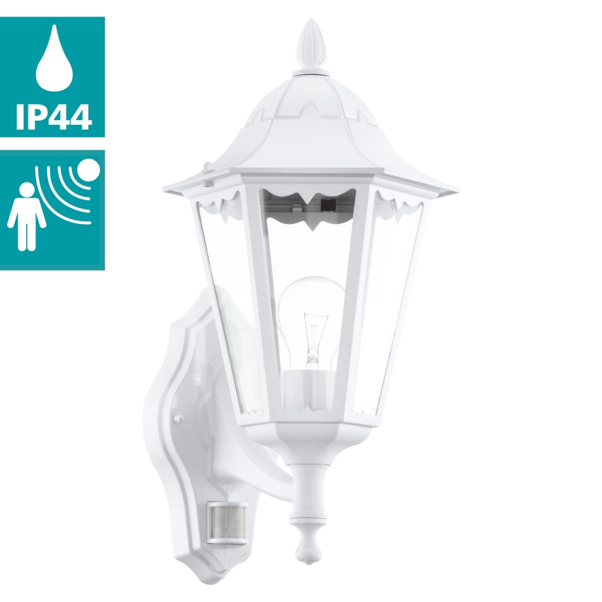 Eglo - Outdoor wall light with a sensor 1xE27/60W/230V IP44