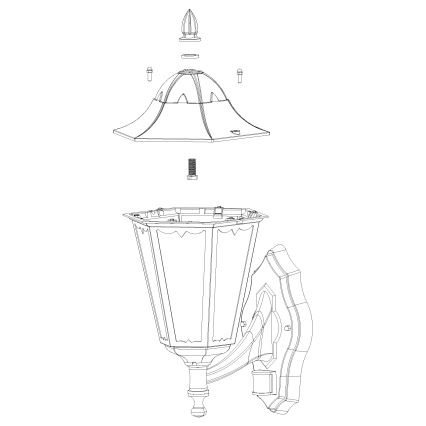 Eglo - Outdoor wall light with a sensor 1xE27/60W/230V IP44