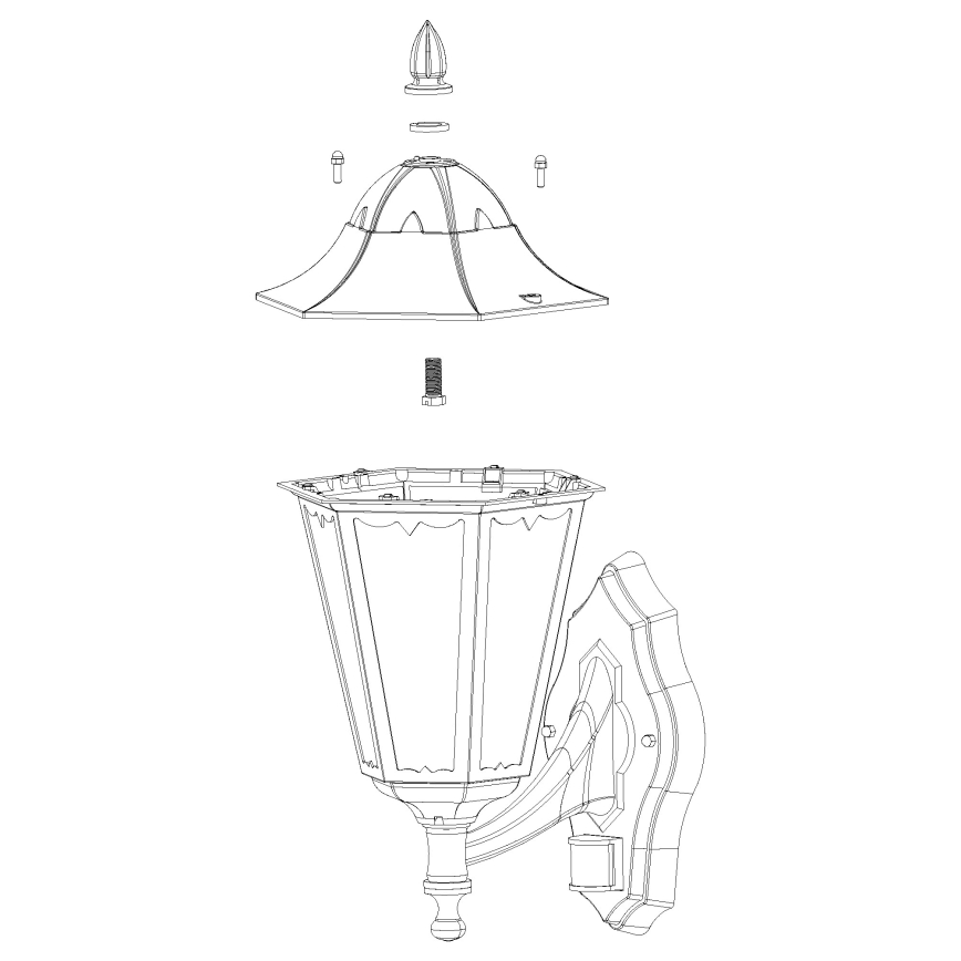 Eglo - Outdoor wall light with a sensor 1xE27/60W/230V IP44
