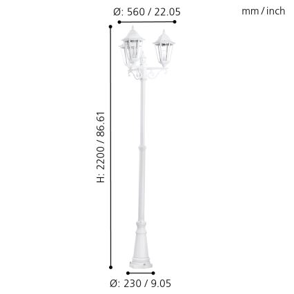 Eglo Outdoor lamp 3xE27/60W/230V IP44