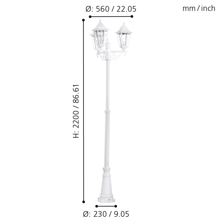 Eglo Outdoor lamp 3xE27/60W/230V IP44