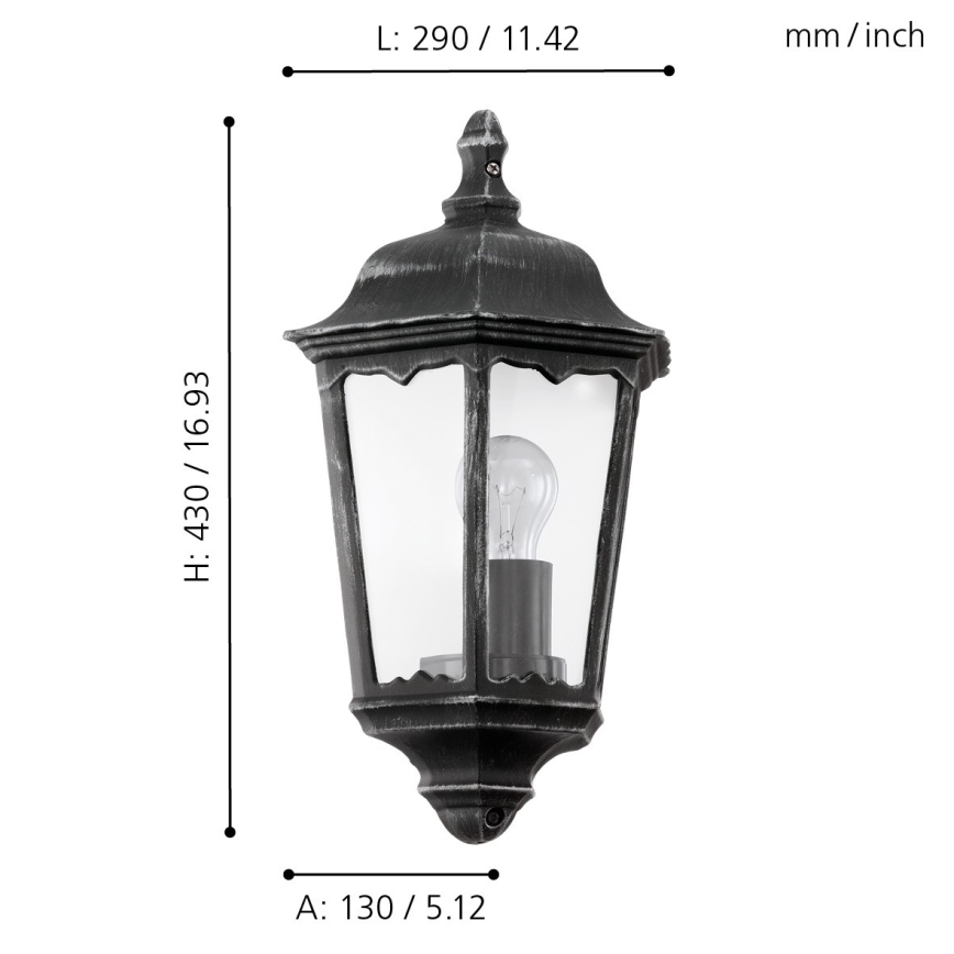 Eglo - Outdoor wall light 1xE27/60W/230V IP44