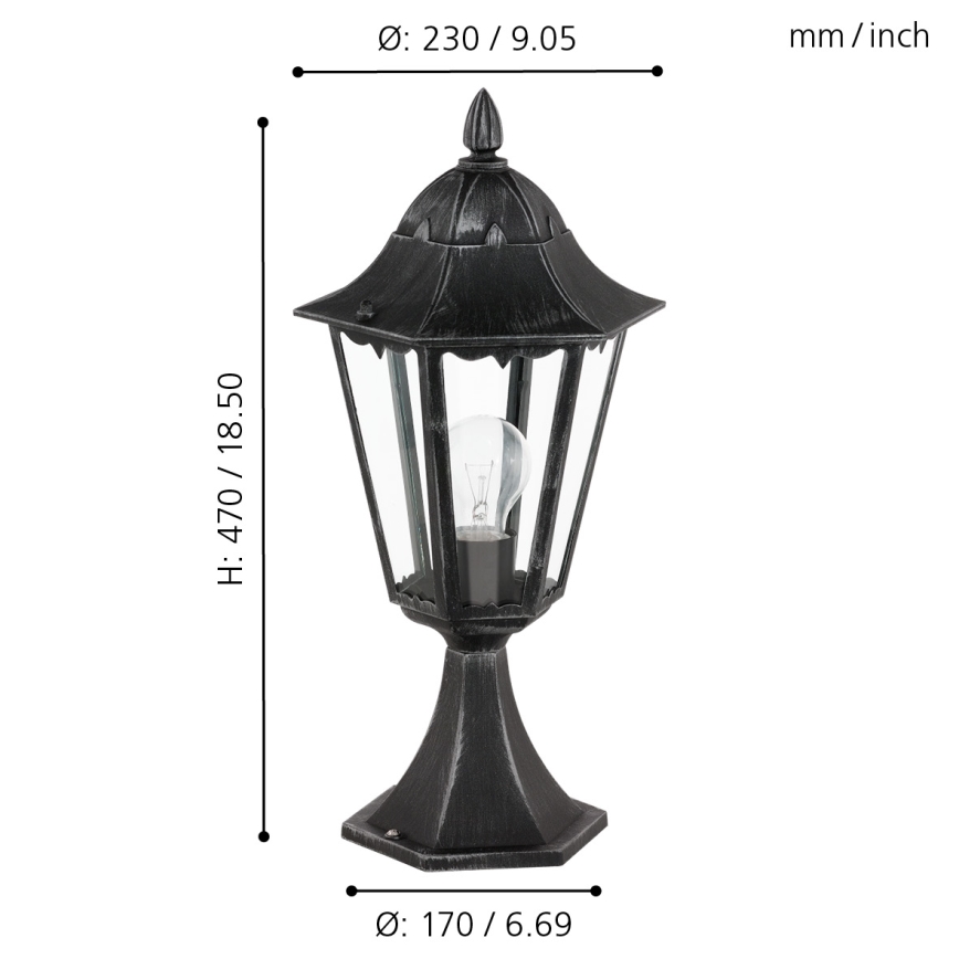 Eglo - Outdoor lamp 1xE27/60W/230V IP44