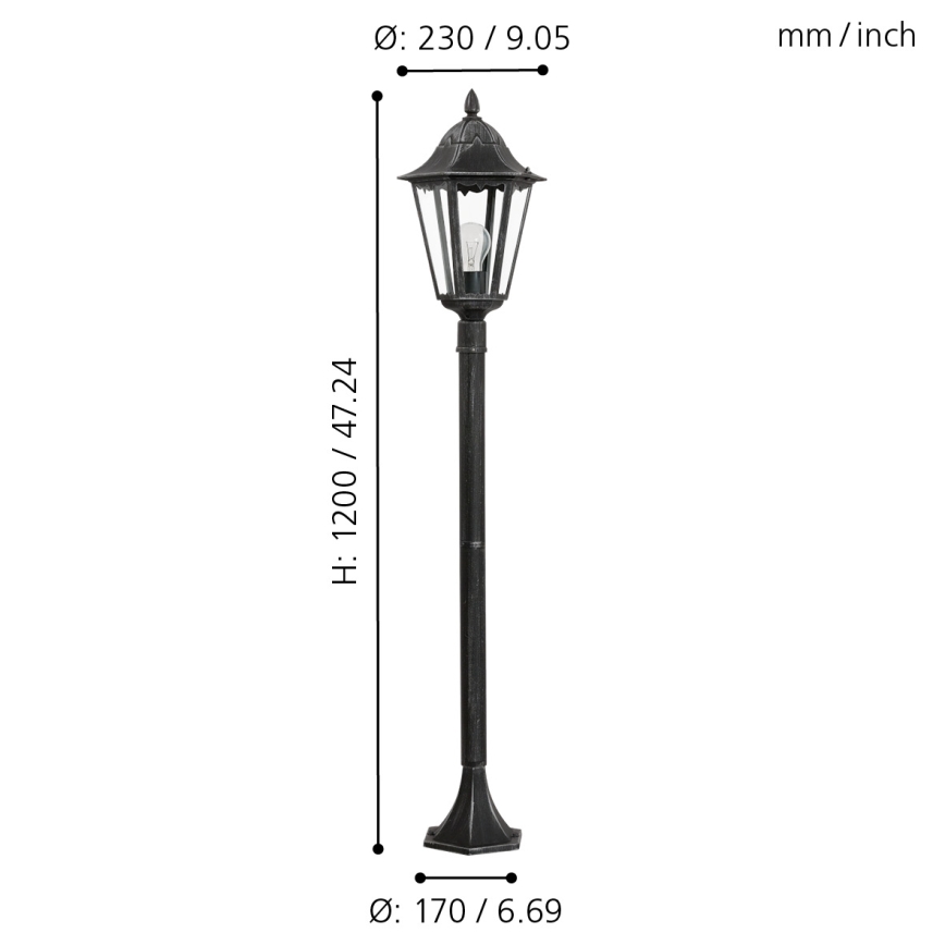 Eglo - Outdoor lamp 1xE27/60W/230V IP44
