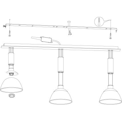 Eglo 93468 - LED pendant light MONTEFIO 3xLED/6W/230V