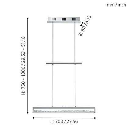 Eglo - LED dimmable light LED/24W/230V