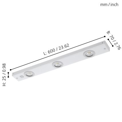 Eglo - LED spotlight 3xLED/2.3W/230V