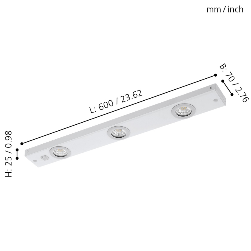 Eglo - LED spotlight 3xLED/2.3W/230V