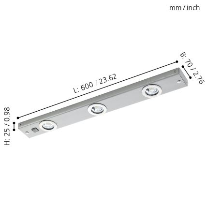 Eglo - LED spotlight 3xLED/2.3W/230V