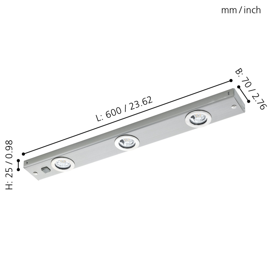 Eglo - LED spotlight 3xLED/2.3W/230V