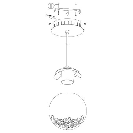 Eglo - LED pendant light 1xLED/5W/230V