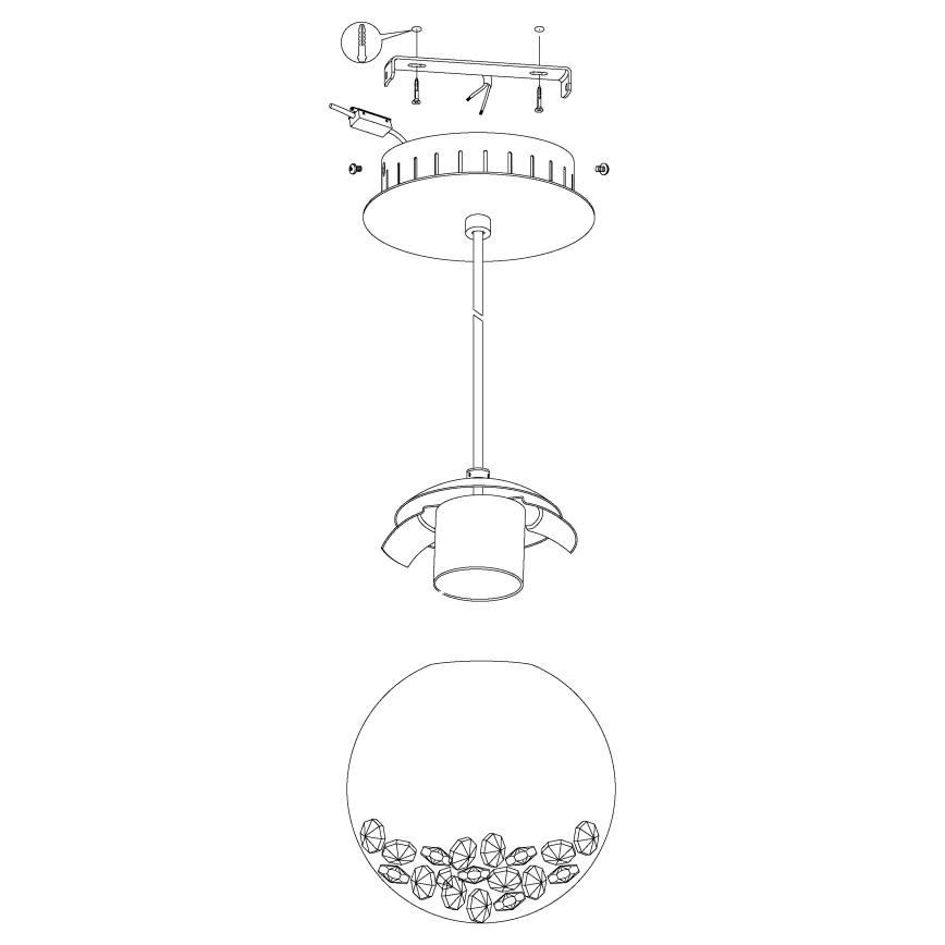 Eglo - LED pendant light 1xLED/5W/230V
