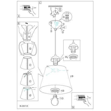 Eglo 93718 - Children's light MOLOVE 1xE27/60W/230V