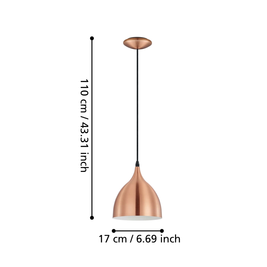 Eglo - Chandelier 1xE27/60W/230V