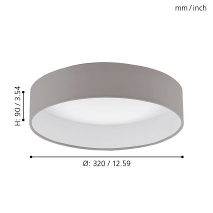 Eglo - LED Ceiling Light LED/12W/230V