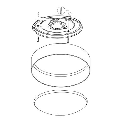 Eglo - LED Ceiling Light LED/12W/230V