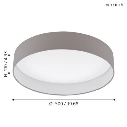 Eglo - LED Ceiling Light LED/24W/230V
