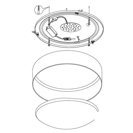 Eglo - LED Ceiling Light LED/24W/230V
