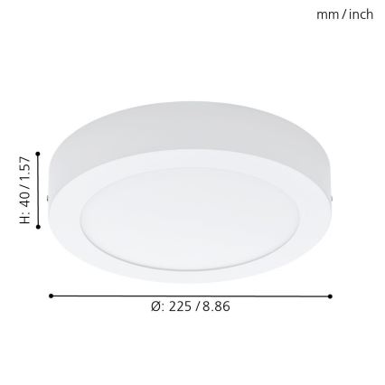 Eglo 94075 - LED ceiling light FUEVA 1 LED/16.47W/230V