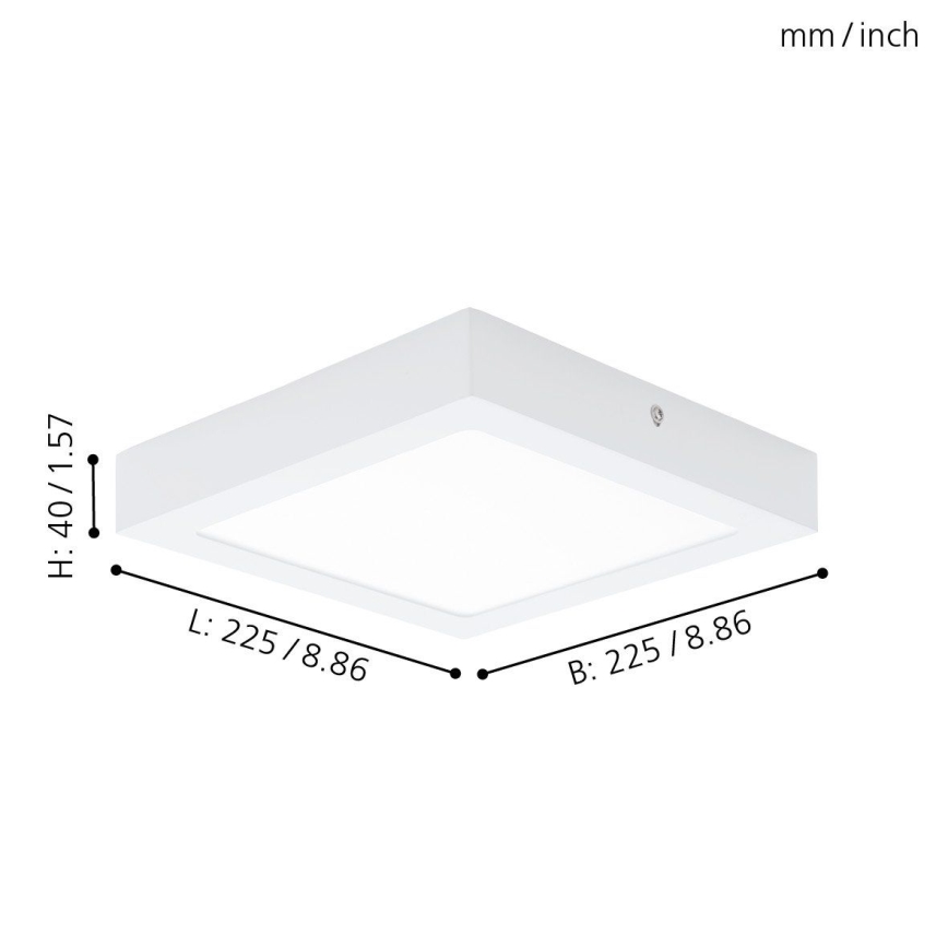 Eglo 94078 - LED ceiling light FUEVA 1 LED/16.44W/230V