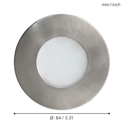 Eglo - LED Bathroom recessed light 1xGU10/5W/230V IP65