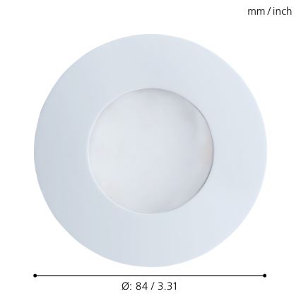 Eglo - LED recessed bathroom light 1xGU10/5W/230V IP65