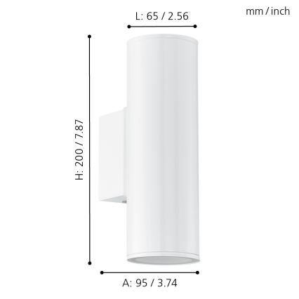 Eglo - LED Outdoor lighting 2xGU10/3W/230V IP44