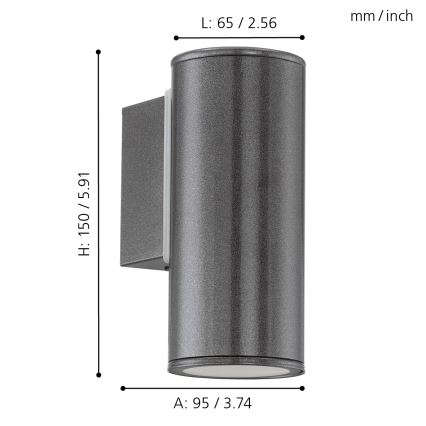Eglo - LED Outdoor lighting 1xGU10/3W/230V IP44