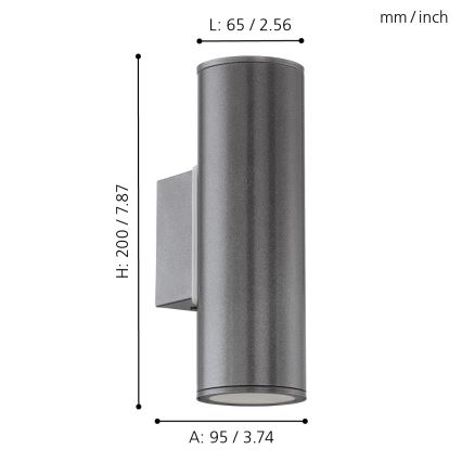 Eglo - LED outdoor lighting 2xGU10/3W/230V IP44