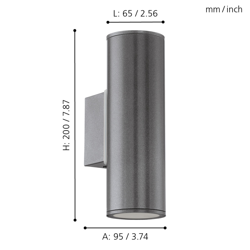 Eglo - LED outdoor lighting 2xGU10/3W/230V IP44