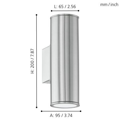 Eglo - LED outdoor lighting 2xGU10/3W/230V IP44