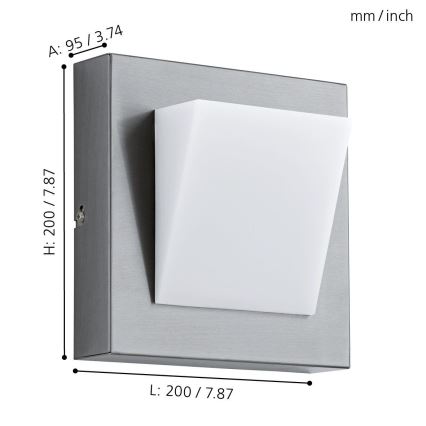 Eglo 94114 - GALARY 1 LED outdoor luminaire 1 LED/3,7W/230V IP44