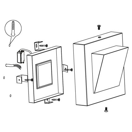 Eglo 94114 - GALARY 1 LED outdoor luminaire 1 LED/3,7W/230V IP44
