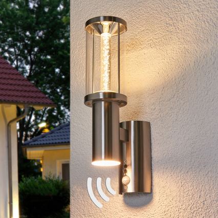Eglo - LED outdoor lighting with a sensor 1xGU10/3W + 1xLED/3,7W IP44