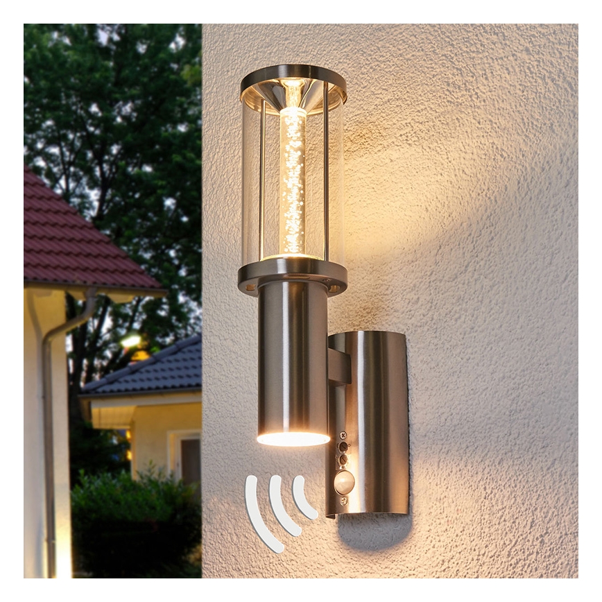 Eglo - LED outdoor lighting with a sensor 1xGU10/3W + 1xLED/3,7W IP44