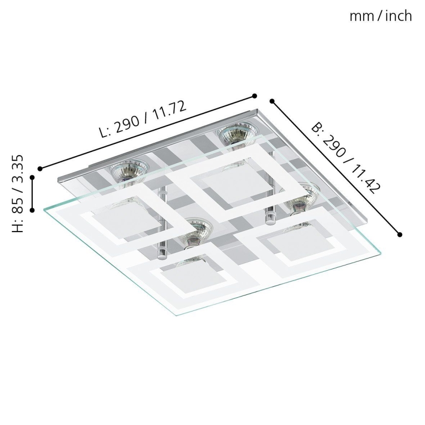 Eglo - LED ceiling light 4xGU10-LED/3W/230V