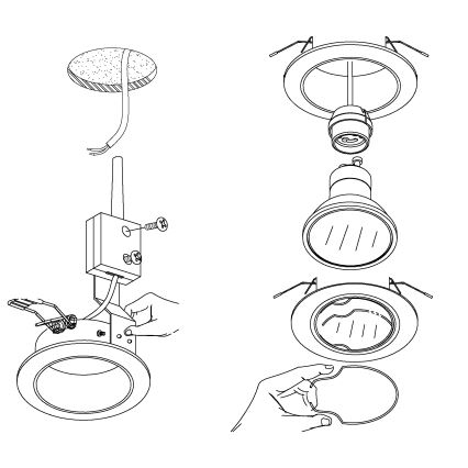 Eglo - SET 3x LED Recessed light PENETO 3xGU10-LED/3W/230V