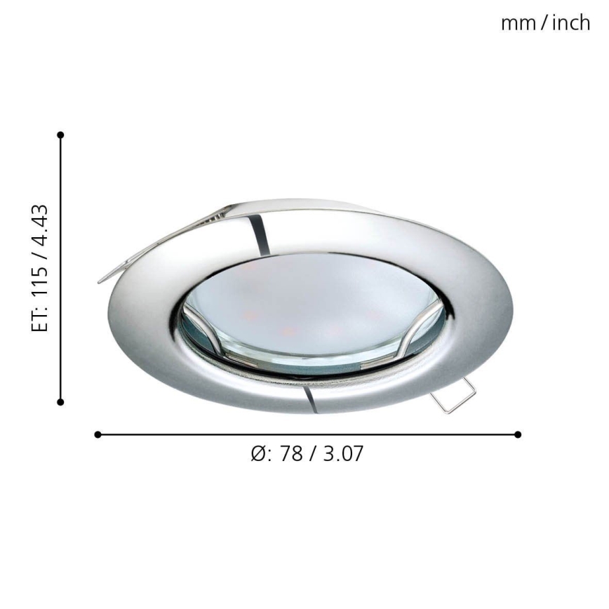 Eglo - SET OF 3 PENETO LED Recessed Downlights 1xGU10-LED/3W/230V