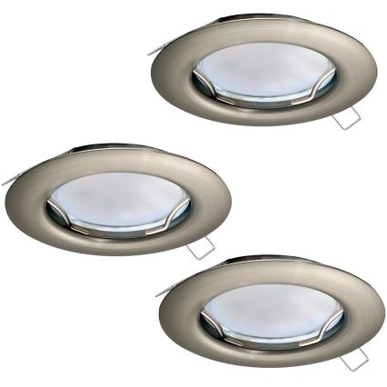 Eglo - SET of 3 LED Recessed Downlights PENETO 1xGU10-LED/3W/230V