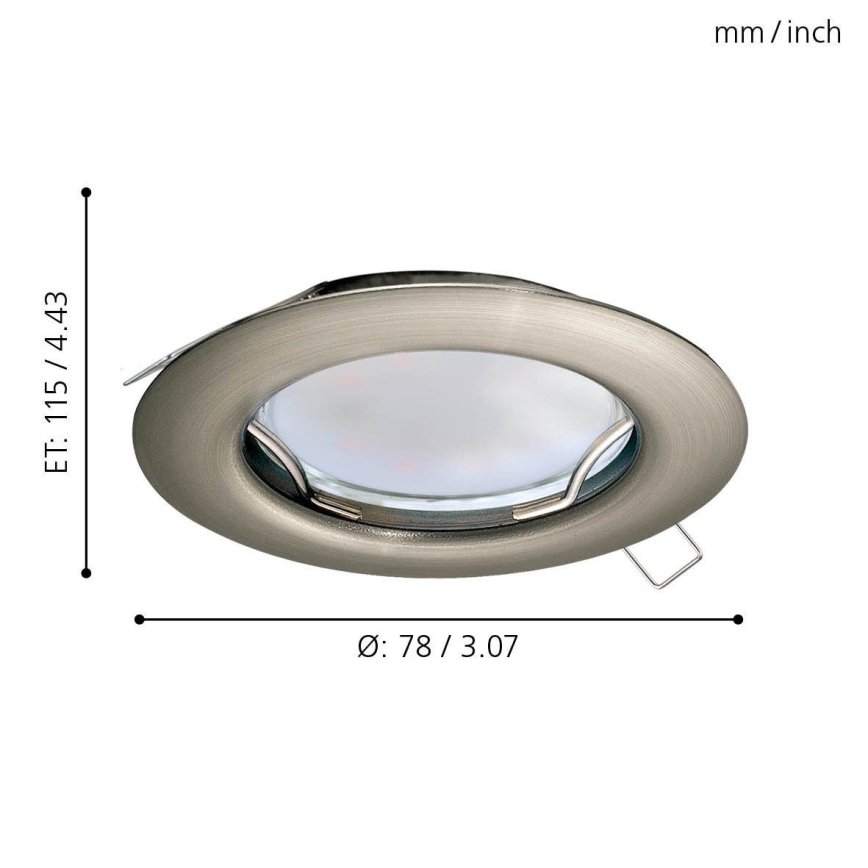 Eglo - SET of 3 LED Recessed Downlights PENETO 1xGU10-LED/3W/230V